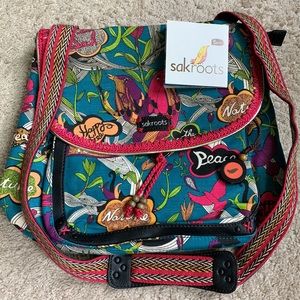 Sakroots convertible bag/backpack. Peace print